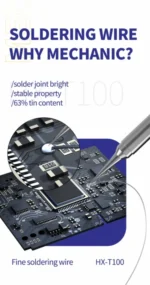 【MECHANIC】 HX-T100 200g Soldering Wire Mild Rosin Core 0.3mm 0.4mm 0.5mm 0.6mm 0.8mm 1mm 1.2mm For iPhone Samsung Repair Tool 2