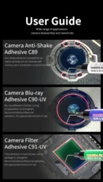 【MECHANIC】 C89 Optical Anti-shake Glue C90-UV Blu-ray Adhesive C91-UV Filter Special Glue Suitable Repairing Cameras Blue Light 4