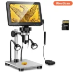 RIEVBCAU Digital Microscope 1200x Magnification HD USB Professional Electron Microscopios For Repairing With 10 LED Light 1
