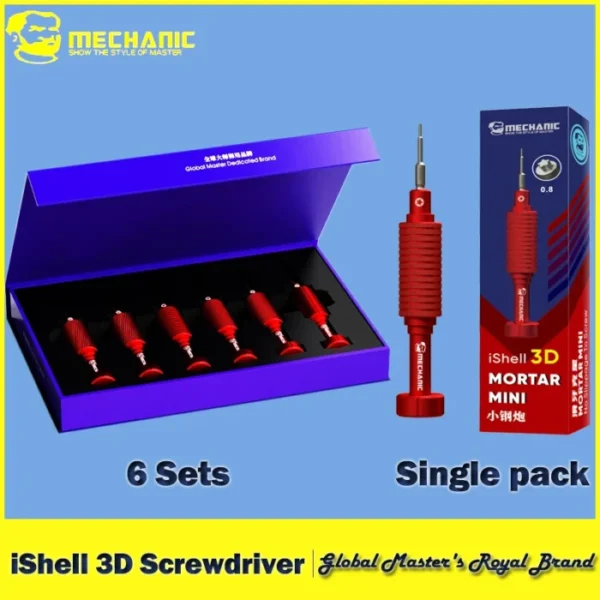 【MECHANIC】 iShell 3D Screwdriver Set Precision Magnetic Non-Slip Disassemble Toolkit Device for iPhone Samsung Phone Repair Tool 1