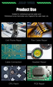 【MECHANIC】 FXS-9 FXS001 0.01/0.02mm Copper 99.6% Insulated Fly Line jump wire for Motherboard Fingerprint Sensor Chip Reparation 3