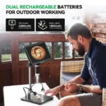 RIEVBCAU 10.1" HDMI Digital Microscope 1300x Soldering Microscope with Polarizer Lens 24MP LCD Digital Microscope PC/TV View 5