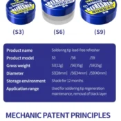 【MECHANIC】 S Series Lead-free Soldering Tip Refresher Welding Flux Cream For Phone Repair Solder Tips  Head Resurrection 6