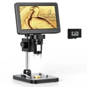 7" LCD Digital Microscope 1200X  Coin Microscope for Adults,1080P Video Microscope with Screen Windows/Mac OS Compatible(DM9) 1