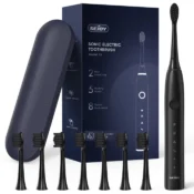 Electric Toothbrush Tooth Brush USB Rechargeable Adult Ultrasonic Teeth Cleaning 8 Replacement Toothbrush Heads 1