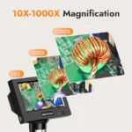 Digital Microscope 4.3" LCD USB Coin Microscope 1000X 1080P Error Coin Magnifier with 8 Adjustable LEDs Microscopio for Repair 3