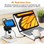 RIEVBCAU Digital Microscope 4.3'' USB 1000X Magnification 1080P   HD Electronic Microscope for Repair Soldering with 8 LEDS 5