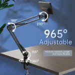 RIEVBCAU Flexible Microscope Arm Stand，Adjustable Metal Bracket Coin Microscope Mount Compatible with DM4 DM7 DM9 MS1 MS3 4