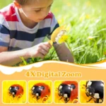 Magnifying Glass for Kids 100X Handheld Microscope with 2" LCD Scrren Kids Magnifer with 8 LEDs,Christmas Birthday Gifts for Kid 6