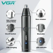 VGR Professional Nose Hair Trimmer Mini Hair Trimmer Electric Nose Trimmer 2 In 1 Clipper Portable Rechargeable Waterproof V-613 2