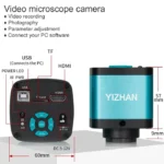 4K Microscope For Electronics 48MP Digital Microscope Camera Optional 1-150x Lens LED Light Foldable Bracket Phone Pcb Soldering 3