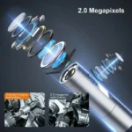 360° Steering Industrial Endoscope Camera 8mm 5"IPS Screen Single&Dual Lens Inspection Borescope 1080P For Car Engine Pip 4