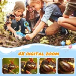 Kids Microscope with 2inch IPS Screen Portable Handheld Magnifying Digital Microscope for Children Educational Science Gifts 4