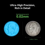 Creality CR-Scan Otter Portable Upgraded Handheld 3D Scanner 0.02mm Accuracy High Efficiency 20fps Speed Scanning Anti-shaking 3