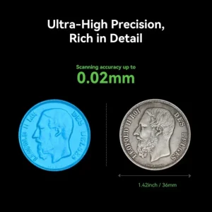 Creality CR-Scan Otter Portable Upgraded Handheld 3D Scanner 0.02mm Accuracy High Efficiency 20fps Speed Scanning Anti-shaking 3
