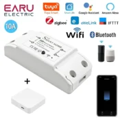 WiFi Zigbee 10A Smart Switch Breaker Module Wireless Remote Switch Alexa Google Home by Tuya eWeLink APP Remote Voice Control 1
