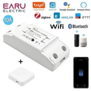 WiFi Zigbee 10A Smart Switch Breaker Module Wireless Remote Switch Alexa Google Home by Tuya eWeLink APP Remote Voice Control 1