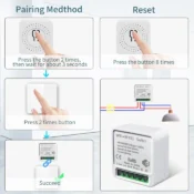 Tuya WiFi Smart Light Switch Smart Home Wireless RF 433mhz Push Button Wall Switch Via Alexa Google Home Alice Smart Life App 3