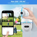 4K 6MP Dual Lens WIFI Surveillance Camera Smart Home CCTV Audio Video Surveillance ONVIF ICSEE wifi Outdoor Security PTZ IP Cam 2