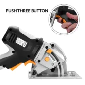 DEKO Mini Circular Saw Handle Power Tools, 4 Blades, BMC BOX Electric Saw with Personal Safety and Electrical Safety System 3