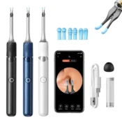 Visual Ear Cleaner with Camera Ear Wax Removal Tool with Ear Pick & Tweezers 12 Megapixels 6 Ear Spoons Earwax Removal Ears Care 1