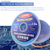 MECHANIC R300 Desoldering Braid 1.0/1.5/2.0/2.5/3.0/3.5/4.0mm Solder Remover Wick Wire Welding Tin Sucker PCB BGA Soldering Tool 5