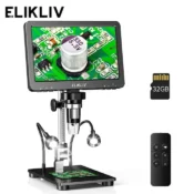 Elikliv EDM9 Pro 7" HDMI Digital Microscope 1200X 16MP IPS Screen Soldering Microscopio for Electronic PCB Inspection Repairing 1