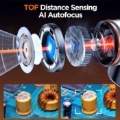 Elikliv 4K Autofocus Digital Microscope with Arm 10.1'' Soldering Microscopio for Electronics 2000X HDMI Microscope EM4K-AF Flex 3