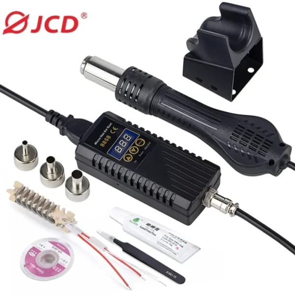 JCD 750W Heat Gun Digital Display Micro Rework Soldering Station Hot Air Gun For Welding Repair Tool Hair dryer 8858 1