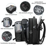 Men Travel Backpack vacuum compression Laptop Backpack 17 inch Extended Large Capacity school Backpack Hiking Business backpack 2