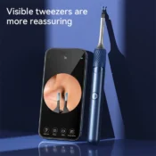 Visual Ear Cleaner with Camera Ear Wax Removal Tool with Ear Pick & Tweezers 12 Megapixels 6 Ear Spoons Earwax Removal Ears Care 2