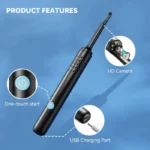 Ear Cleaner with Camera Set HD Ear Sticks Otoscope USB Charging Endoscope Wax Removal Tool Earpick Ear Cleaning Set Health Care 2