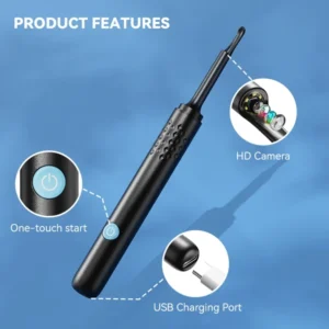 Ear Cleaner with Camera Set HD Ear Sticks Otoscope USB Charging Endoscope Wax Removal Tool Earpick Ear Cleaning Set Health Care 2