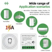 16A Tuya WiFi Smart Switch Module Smart Home 2CH MiNi DIY Light Breaker Timer Voice Control Works with Alexa Google Home 5