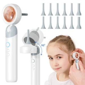 1.38'' Ear Camera Wit IPS Display and 1080P Camera Ear Check Portable Inspector for Ear Mouth Pet With 12tips Replaceable Tools 1