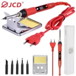 JCD 220V 80W LCD Electric Soldering Iron 908S Adjustable Temperature Soldering Iron with Quality Soldering Iron Tips and Kits 1
