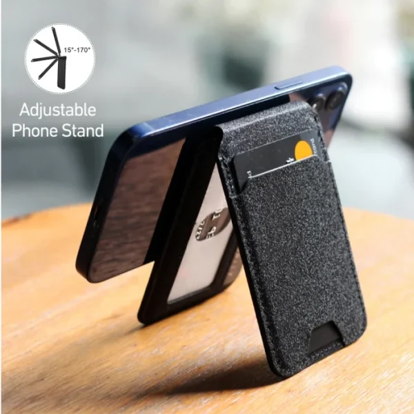 Magsafe wallet card holder with find my wallet tracker iphone 15 16 pro magsafe phone stand for iphone 13 14 pro wallet locator 5