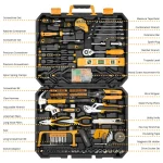 DEKO 228Pcs Socket Wrench Auto Repair Tool Combination Package Mixed Tool Set Hand Tool Kit with Plastic Toolbox Storage Case 2