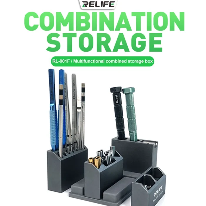 RELIFE RL-001F Combined Storage Box Aluminum Alloy Mobile Phone Repair Tweezers Screwdriver Screw Parts Multifunctional Storage 1 RELIFE RL-001F Combined Storage Box Aluminum Alloy Mobile Phone Repair Tweezers Screwdriver Screw Parts Multifunctional Storage 1