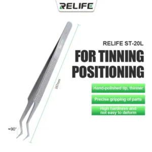 RELIFE ST-20L Chip Tinning Positioning Tweezer For PCB Board Integrated Circuit Pins Small Devices Accessories Repair Tweezer 1