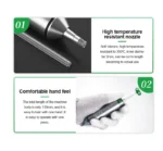 RELIFE RL-084 Pro Strong Suction Aluminum Alloy Desoldering Sucker Powerful Vacuum Suction for PCB Soldering Removal & Repair 6