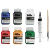 100g 4-IN-1 UV Curing BGA PCB Solder Mask Ink Green/Black/Blue/Red/Yellow/White Welding Oil Paint Prevent Corrosive Arcing 1