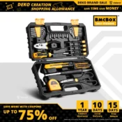 DEKO 62Pcs edc Professional Woodworking Tool Set Screwdriver Socket Scissors Knife Multi Tools Kit for Home DIY Car Repair 1