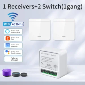 Tuya WiFi Smart Light Switch Smart Home Wireless RF 433mhz Push Button Wall Switch Via Alexa Google Home Alice Smart Life App 10