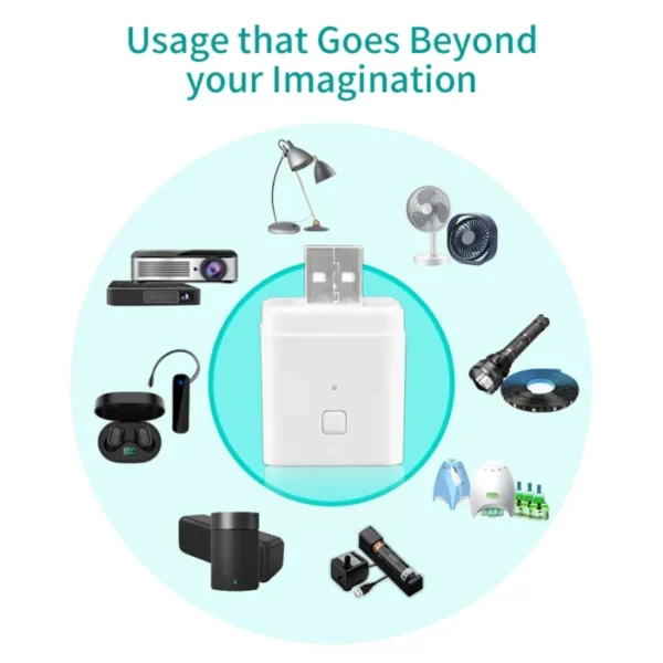 Tuya WIFI smart Micro USB Adaptor Switch 5V Power Adaptor Plug Works with smart Life Alexa Google Home Voice Timing Control 3