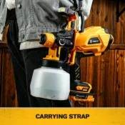 DEKO 1200ml HVLP Spray Gun with LED light High Power Electric Paint Sprayer,3 Eizzle & Large capacity Easy Spraying 5