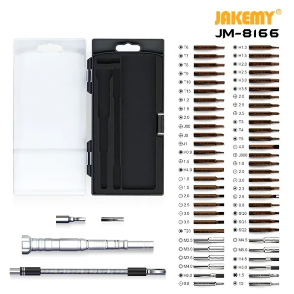JAKEMY JM-8166 61-IN-1 Magnetic Screwdriver Set Precision Phillips Torx Screw Driver Bits for Phone PC Glasses Repair Hand Tools 2
