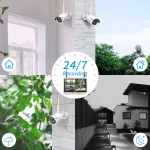 Hiseeu 12 Inch Monitor 5MP Wireless Surveillance Kit Outdoor Wifi IP PTZ Security Camera System 8CH NVR Kit Home Mornitoring Set 6