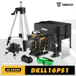 DEKO 12 Lines 3D Self-Leveling Laser Level 360 Horizontal and Vertical Cross Line Vihreä Laser Beam Optional with Tripod 1