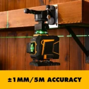 DEKO 12 Lines 3D Self-Leveling Laser Level 360 Horizontal and Vertical Cross Line Vihreä Laser Beam Optional with Tripod 6